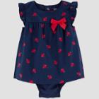 Baby Girls' Ladybug Sunsuit - Just One You Made By Carter's Navy Newborn, Blue