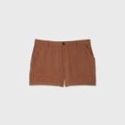 Women's Plus Size Mid-rise Utility Shorts - Ava & Viv Brown X
