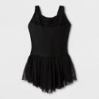 Danshuz Toddler Girls' Camisole Style Activewear Dress With Scarf Style Straps And Bow - Black 4-6,