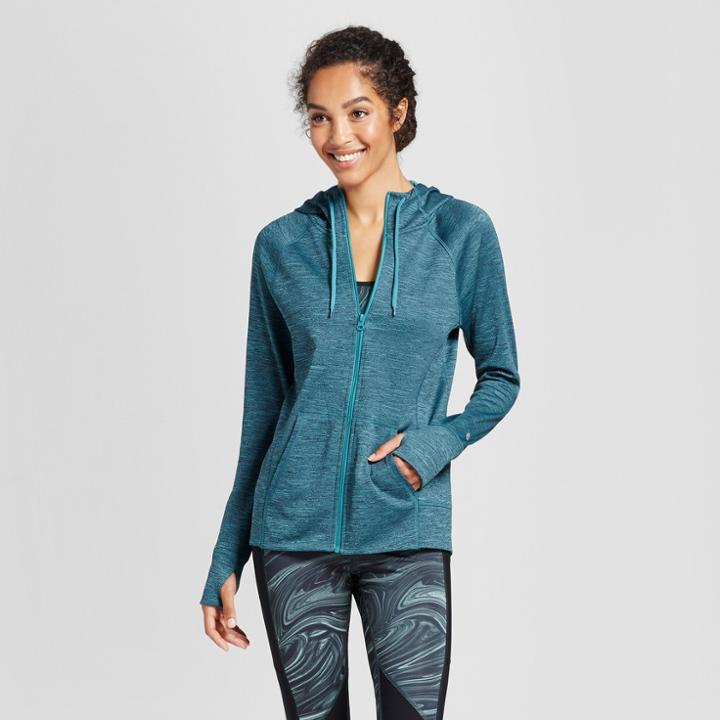 Women's Tech Fleece Full Zip Hoodie - C9 Champion Teal