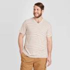 Men's Tall Striped Standard Fit Short Sleeve Novelty V-neck T-shirt - Goodfellow & Co Rust Mt, Men's,