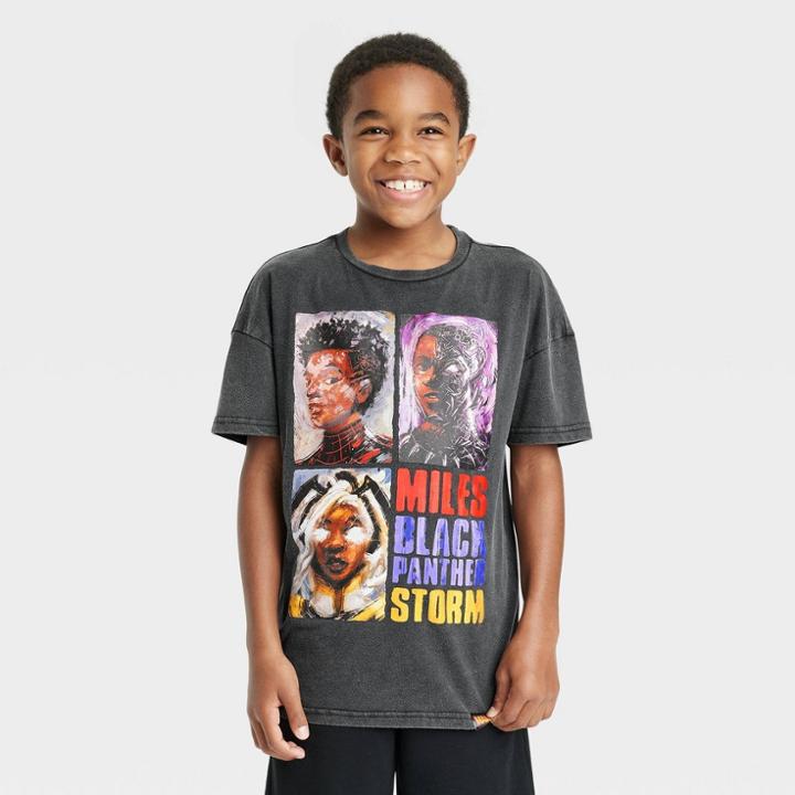 Boys' Marvel X Nikkolas Smith Short Sleeve Graphic T-shirt - Black