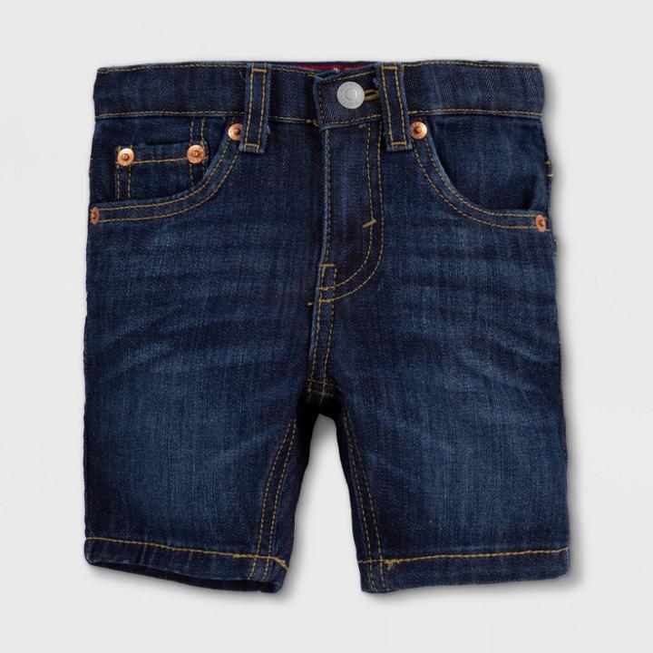 Levi's Toddler Boys' Performance Jean Shorts - Highlands Dark Wash 2t, Highlands Dark Blue