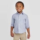 Toddler Boys' Dressey Woven Clipspot Button-down Shirt - Cat & Jack Blue 12m, Toddler Boy's