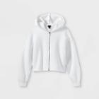Girls' Boxy Zip-up Hoodie - Art Class White