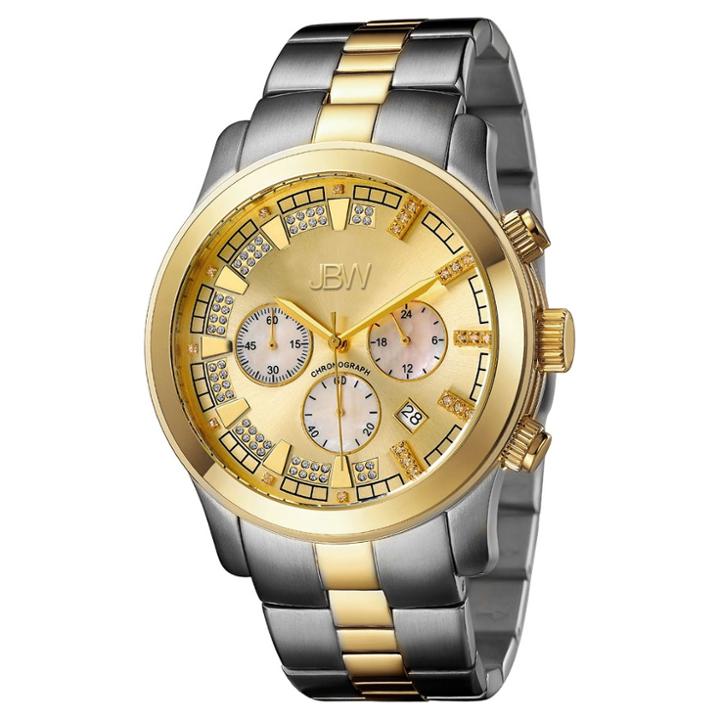 Target Men's Jbw Jb-6218-c Delano Japanese Movement Stainless Steel Real Diamond Watch - Two Tone