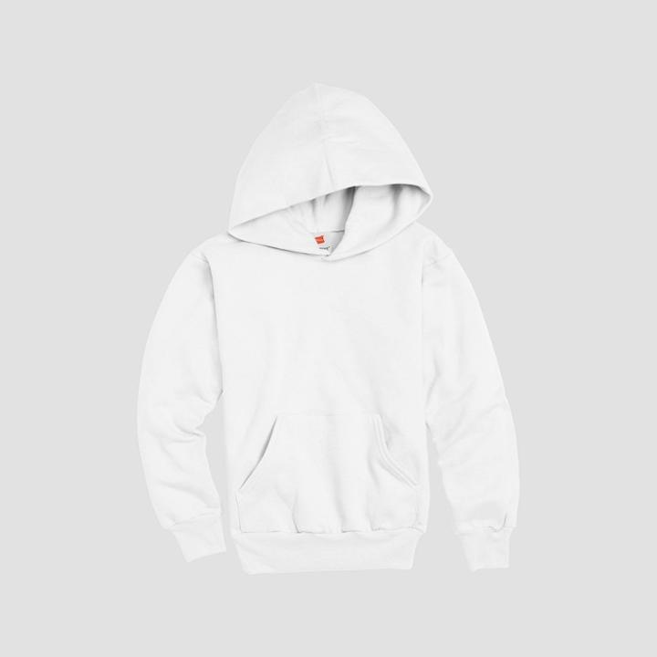 Hanes Kids' Comfort Blend Eco Smart Hooded Sweatshirt - White