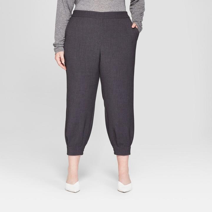 Women's Plus Size Ankle Length Jogger Pants - Prologue Gray X