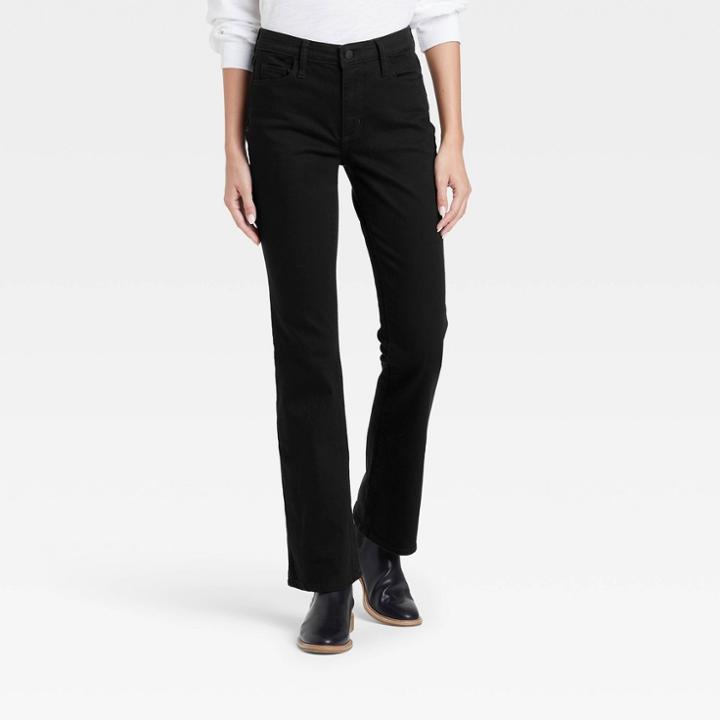 Women's High-rise Bootcut Jeans - Universal Thread Black Denim