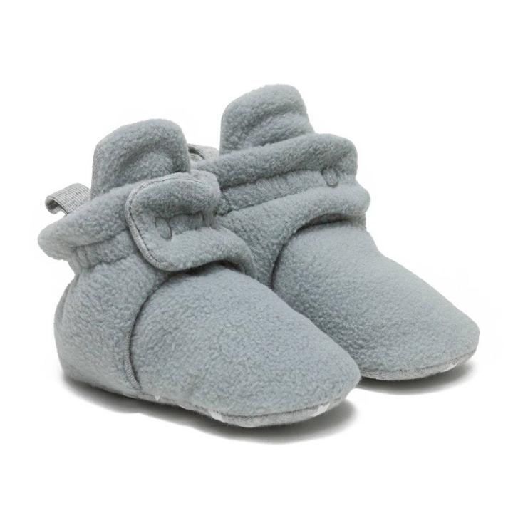 Baby Solid Ro+me By Robeez Bootie Slippers - Gray