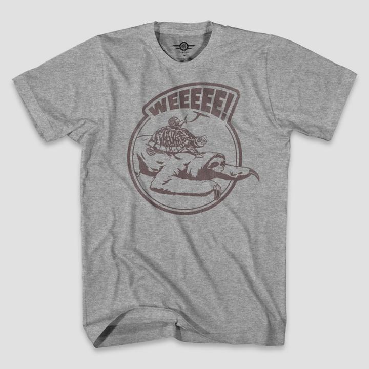 Mad Engine Men's Weeeee Short Sleeve Graphic T-shirt Heather Gray