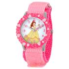 Girls' Disney Princess Belle Stainless Steel Time Teacher Watch - Pink