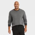 Men's Tall Colorblock Regular Fit Crewneck Pullover Sweater - Goodfellow & Co Charcoal