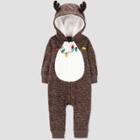 Baby Reindeer Lights Romper - Just One You Made By Carter's Brown Newborn