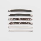 Metal And Lucite Bobby Pin Set 6pc - A New Day Gray
