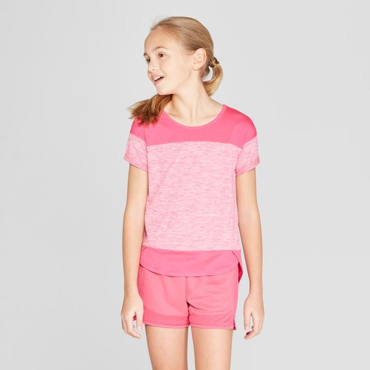 Girls' Color Block Super Soft Tech T-shirt - C9 Champion Pink
