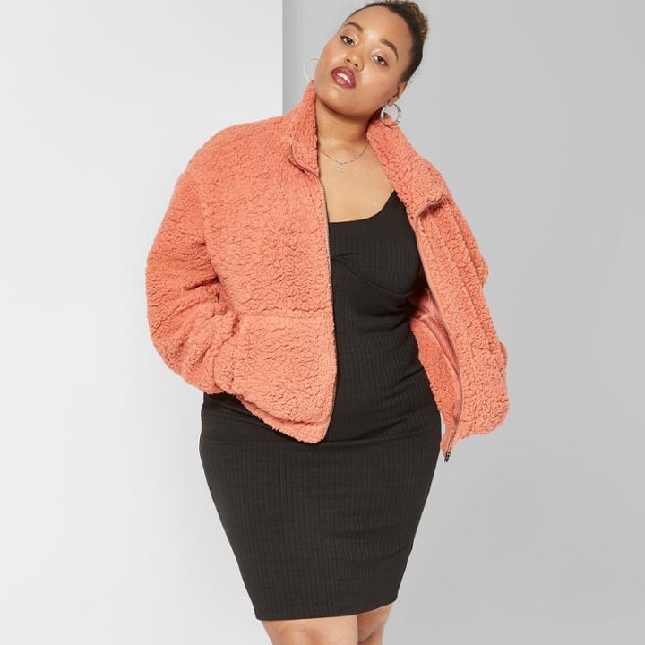 Women's Plus Size Sleeveless Underwire Knit Bodycon Midi Dress - Wild Fable Black