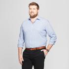 Men's Big & Tall Standard Fit Long Sleeve Button-down Shirt - Goodfellow & Co Horizon Blue
