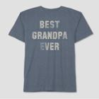 Target Well Worn Men's Big & Tall Father's Day Best Grandpa Ever Short Sleeve T-shirt - Medieval Blue