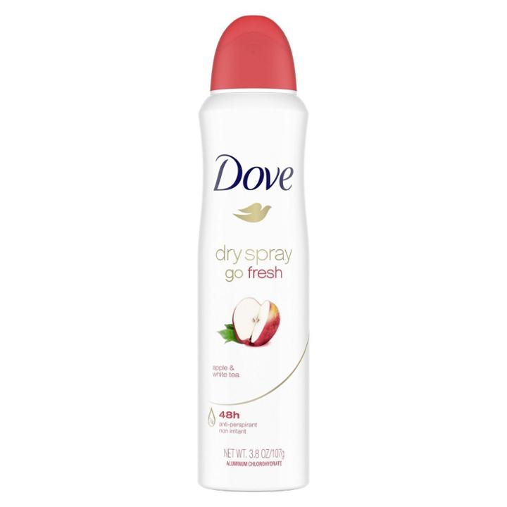 Dove Beauty Dove Go Fresh Antiperspirant Deodorant Dry Spray Apple & White Tea 48 Hour Sweat And Odor Protection For Women