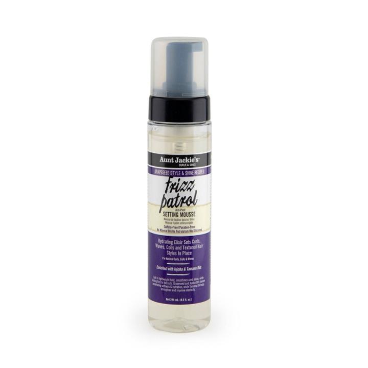 Aunt Jackie's Grape Seed Frizz Patrol Setting Mousse - 6oz, Adult Unisex