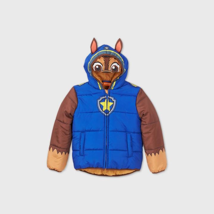 Boys' Paw Patrol Cosplay Hooded Puffer Jacket - Blue