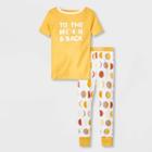 Toddler Girls' 2pc Moon Pajama Set - Cat & Jack Yellow