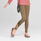 Say What? Say What Girls' Side Lace-up Leggings - Green