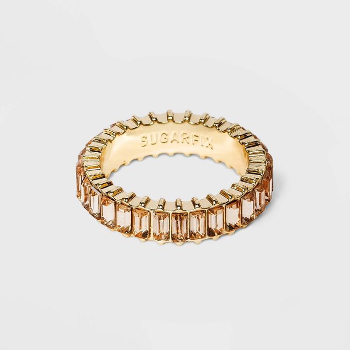 Sugarfix By Baublebar Baguette Crystal Statement Ring - Fresh Cream
