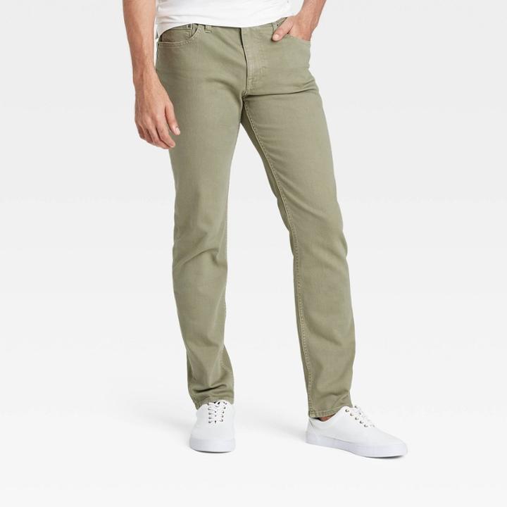 Men's Slim Fit Lightweight Jeans - Goodfellow & Co Green