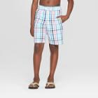 Boys' Textured Plaid Swim Trunks - Cat & Jack White