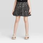 Girls' Floral Mini Skirt - Art Class Black S, Girl's,