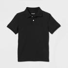 Petiteboys' Short Sleeve Interlock Uniform Polo Shirt - Cat & Jack Black