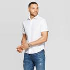 Men's Short Sleeve Novelty Button-down Shirt - Goodfellow & Co White