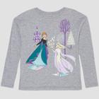 Girls' Disney Frozen Sisters T-shirt - Gray Xs - Disney