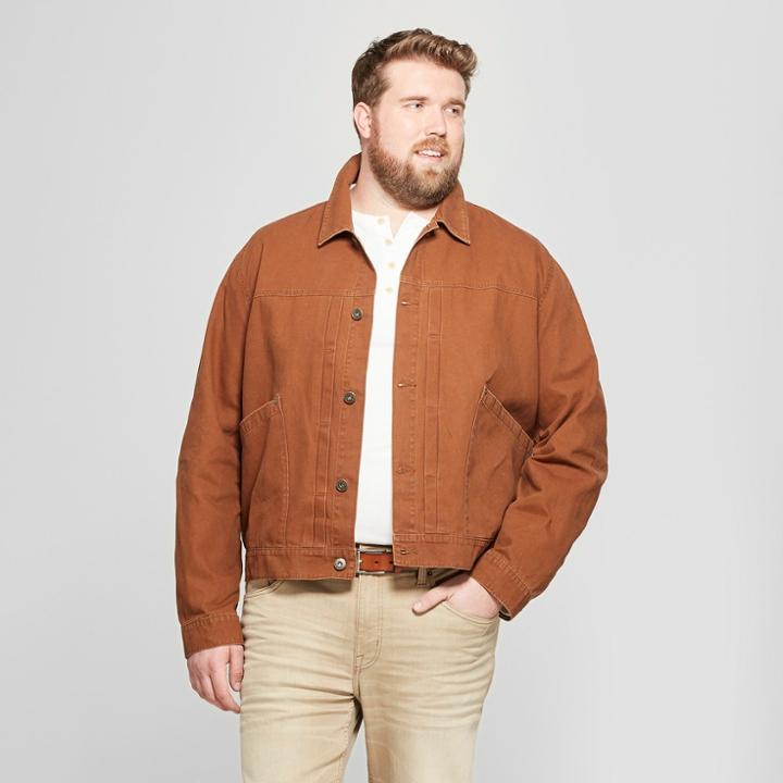Men's Tall Trucker Jean Jacket - Goodfellow & Co Brown