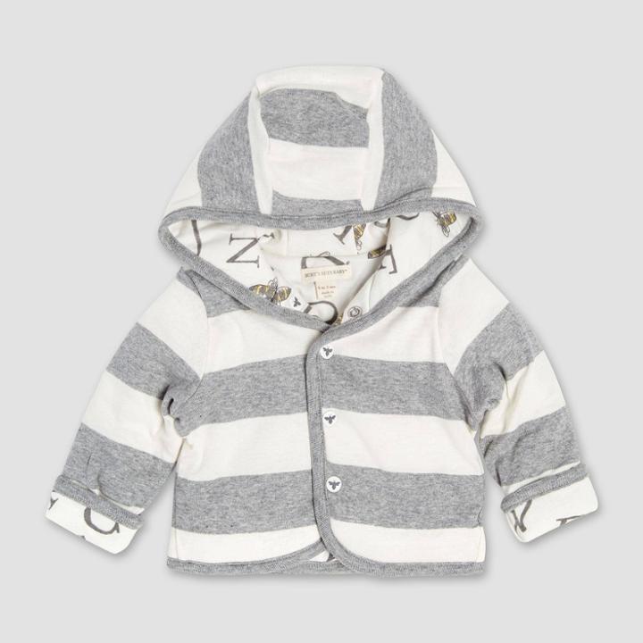 Burt's Bees Baby Bee Reversible Organic Cotton Puffer Jacket - Gray 3-6m, Kids Unisex