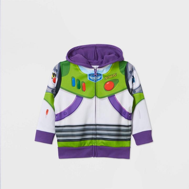 Toddler Boys' Toy Story Buzz Lightyear Hoodie Sweatshirt - White