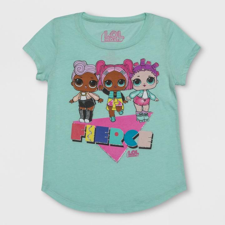 Girls' L.o.l. Surprise! Fierce Short Sleeve T-shirt - Green