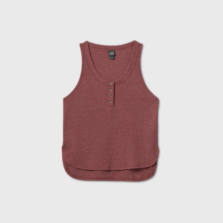 Women's Button-front Thermal Tank Top - Wild Fable