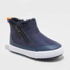 Toddler Boys' Indiana Vulcanized Double Zip Winter Boots - Cat & Jack Navy