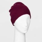 Women's Beanie Hats - A New Day Burgundy One Size, Women's, Red