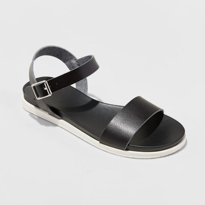 Target Women's Heartly Ankle Strap Sandal - A New Day Black