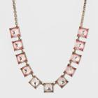 Sugarfix By Baublebar Crystal Baguette Statement Necklace - Light Pink, Girl's