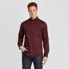 Men's Floral Print Slim Fit Stretch Performance Long Sleeve Button-down Shirt - Goodfellow & Co Red
