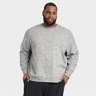 Men's Big & Tall Cotton Fleece Crewneck Sweatshirt - All In Motion Medium Heather Gray