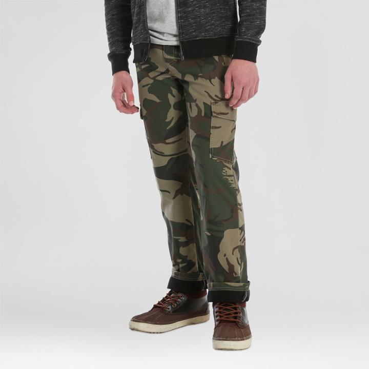 Wrangler Boys' Fleece Lined Cargo Pants - Olive Green