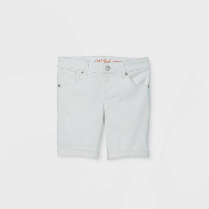 Girls' Bermuda Jean Shorts - Cat & Jack White Wash