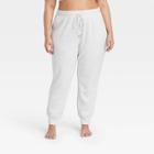 Women's Plus Size Beautifully Soft Fleece Lounge Jogger Pants - Stars Above Heather Gray