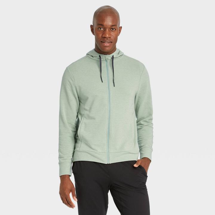 Men's Soft Gym Full Zip Hoodie - All In Motion